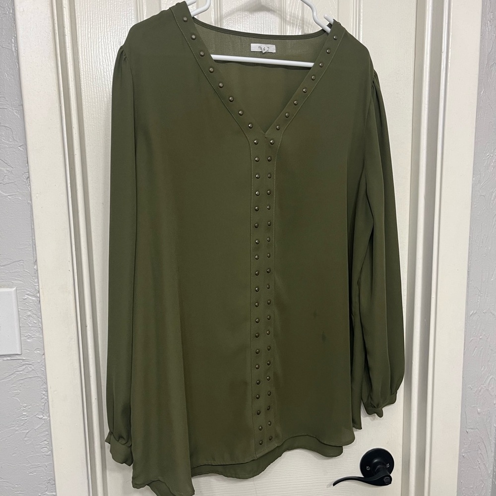 Olive and Gold Maurice’s Blouse